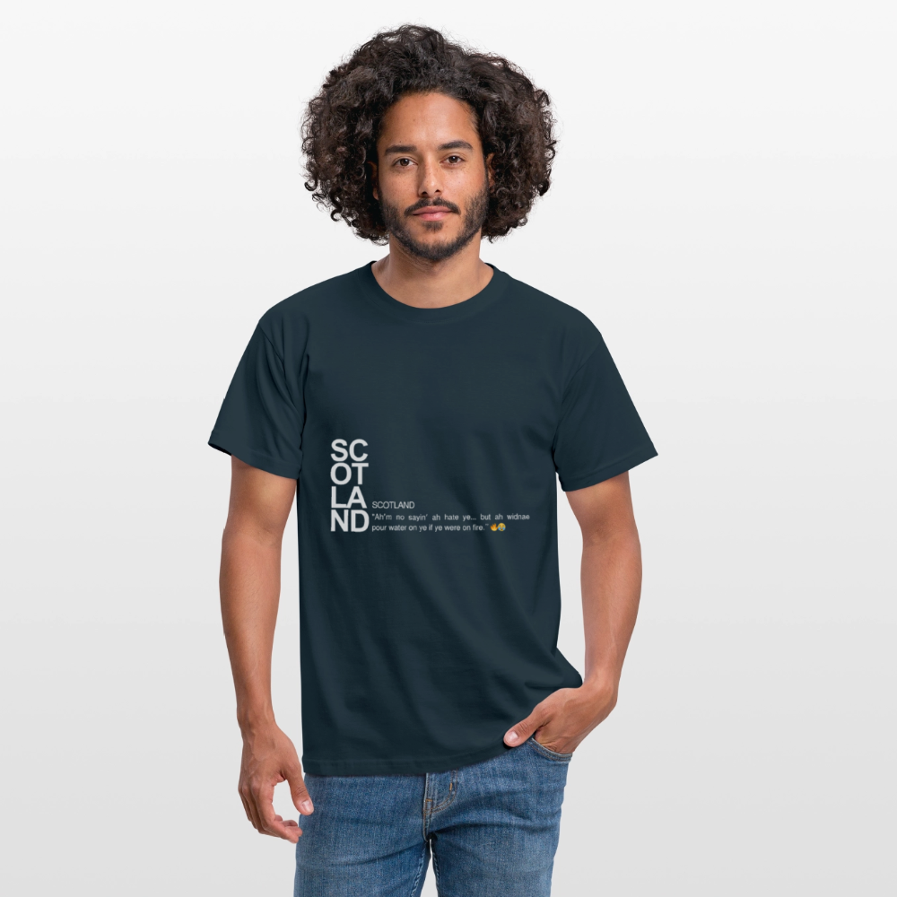 Men's Funny Scotland Tee - navy