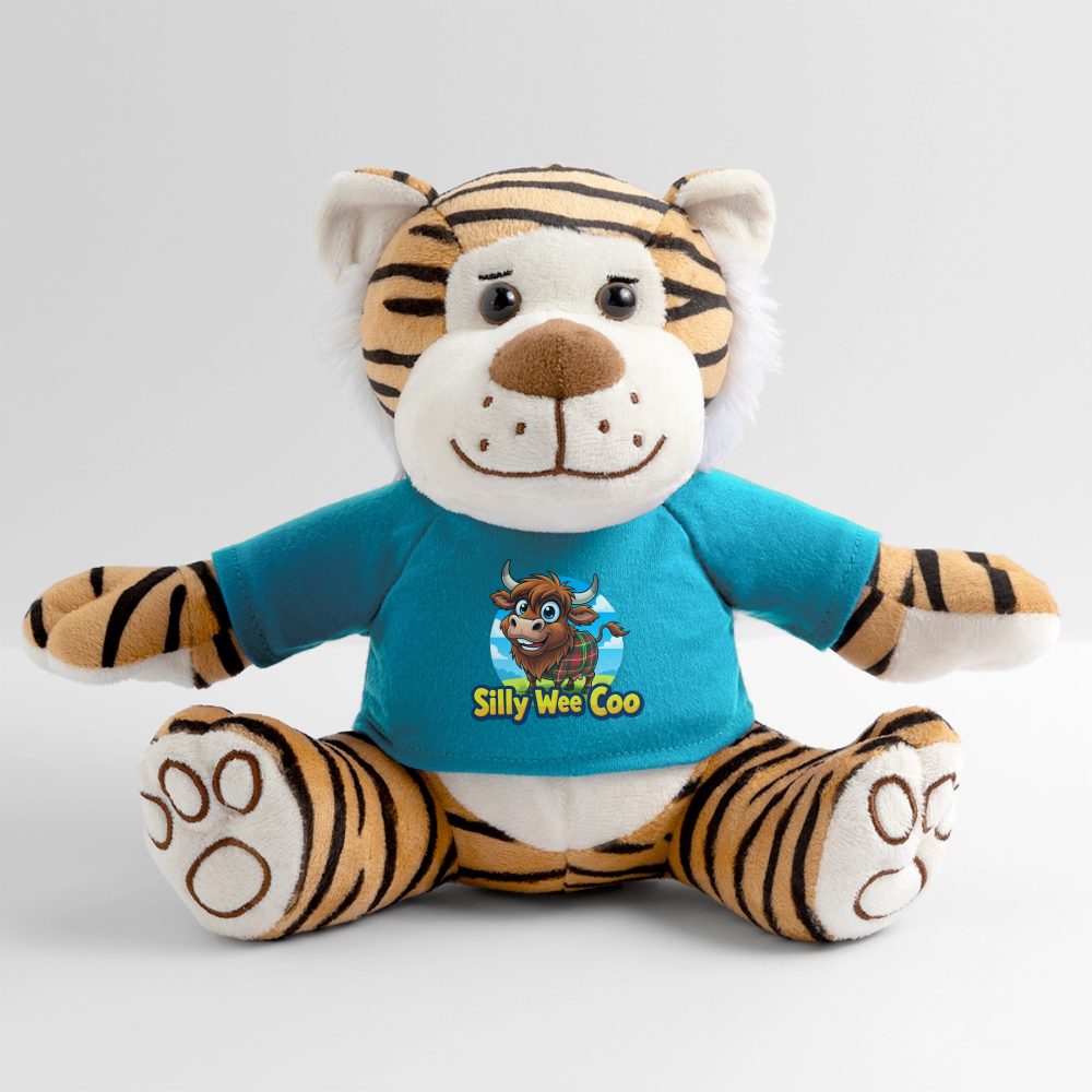 Silly Wee Coo Plush Tiger - atoll blue