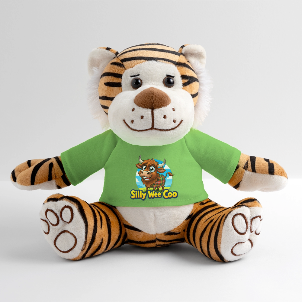 Silly Wee Coo Plush Tiger - light green