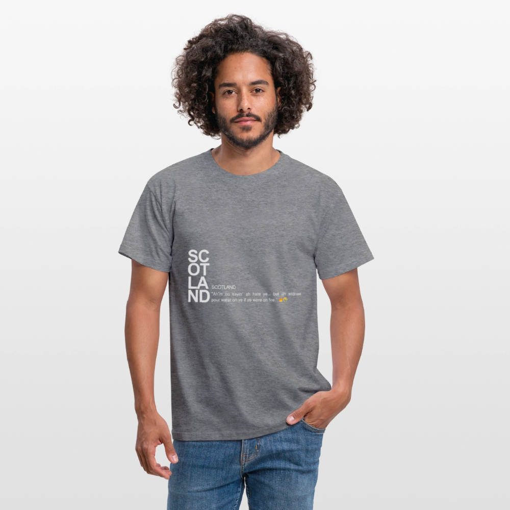 Men's Funny Scotland Tee - graphite heather