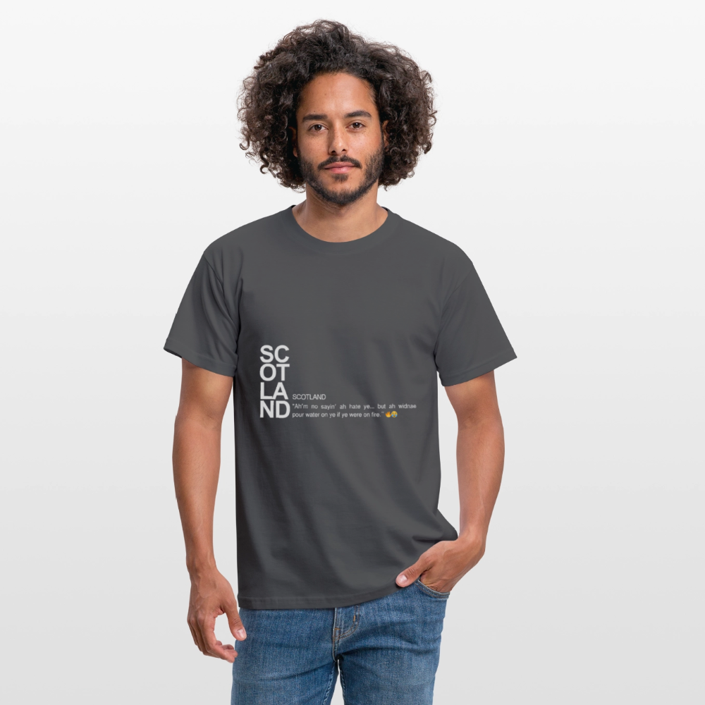 Men's Funny Scotland Tee - charcoal grey