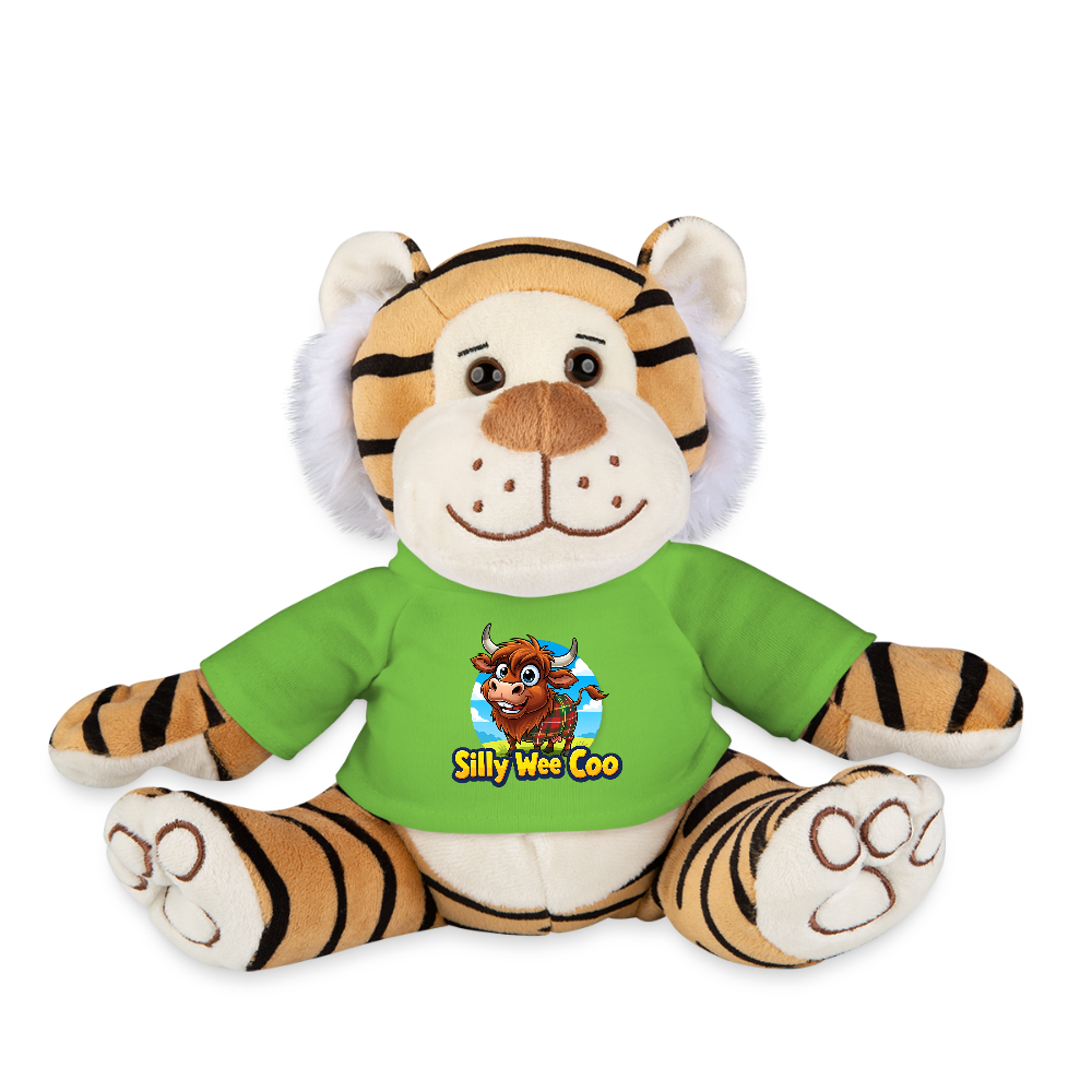 Silly Wee Coo Plush Tiger - light green
