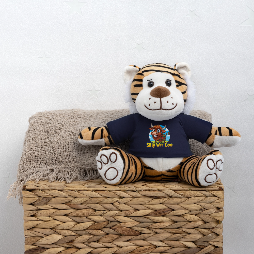 Silly Wee Coo Plush Tiger - french navy