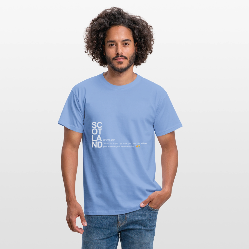 Men's Funny Scotland Tee - carolina blue