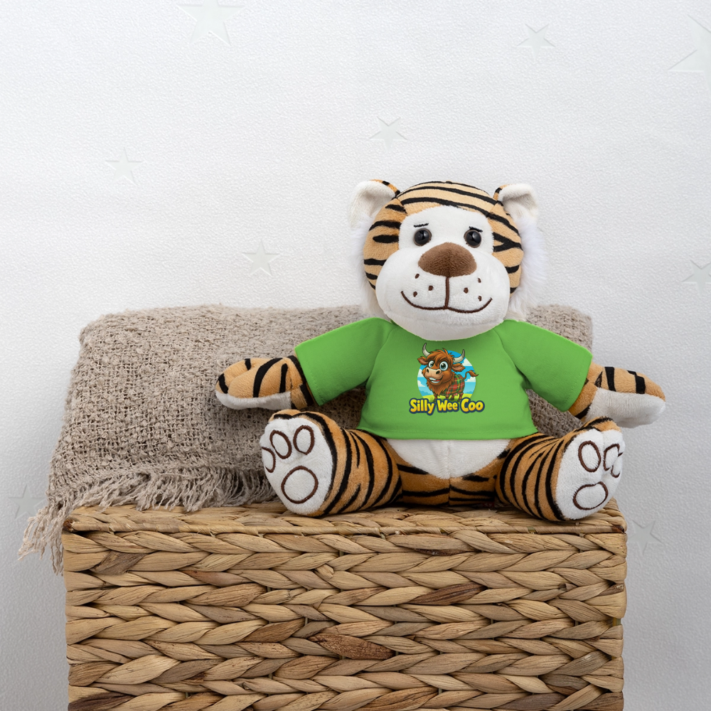 Silly Wee Coo Plush Tiger - light green