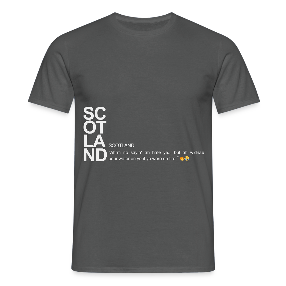 Men's Funny Scotland Tee - charcoal grey