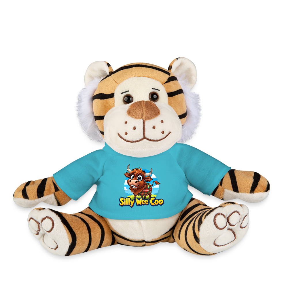 Silly Wee Coo Plush Tiger - atoll blue