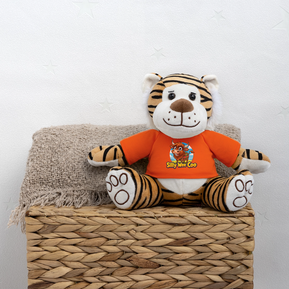 Silly Wee Coo Plush Tiger - golden orange