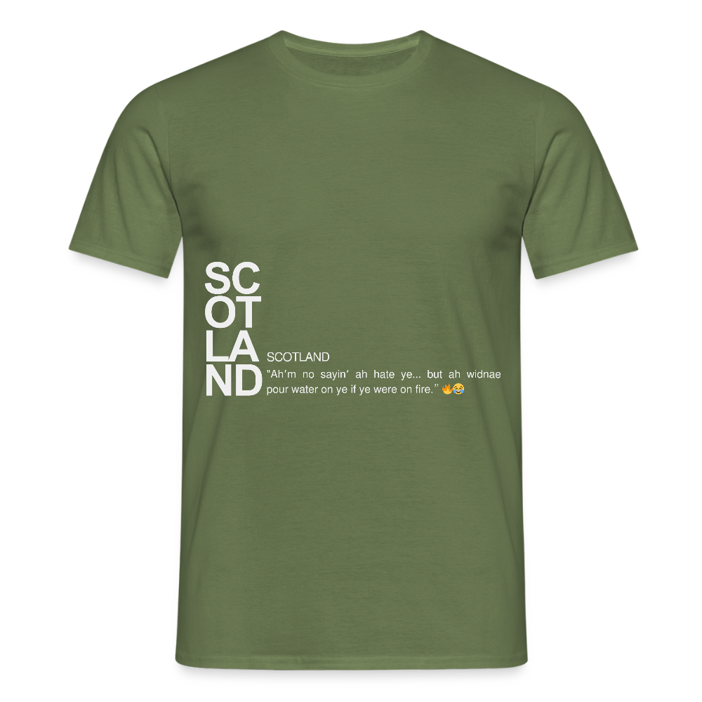 Men's Funny Scotland Tee - military green