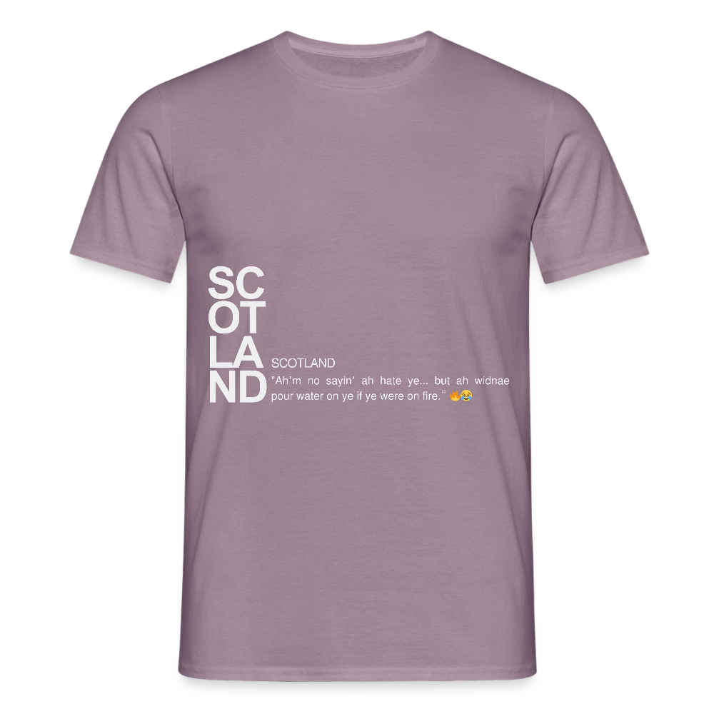 Men's Funny Scotland Tee - purple-grey 
