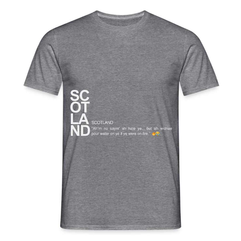 Men's Funny Scotland Tee - graphite heather