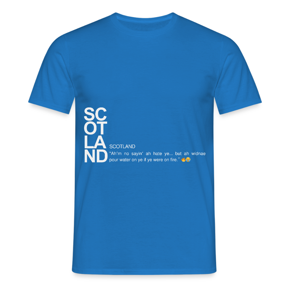Men's Funny Scotland Tee - royal blue