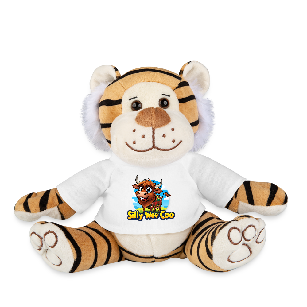 Silly Wee Coo Plush Tiger - white
