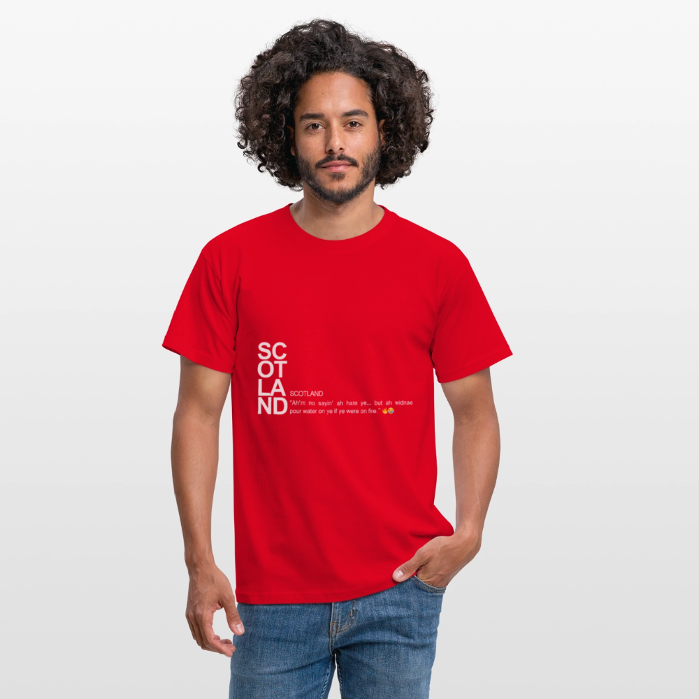 Men's Funny Scotland Tee - red