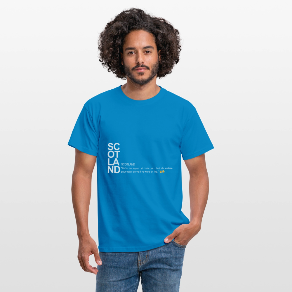 Men's Funny Scotland Tee - royal blue