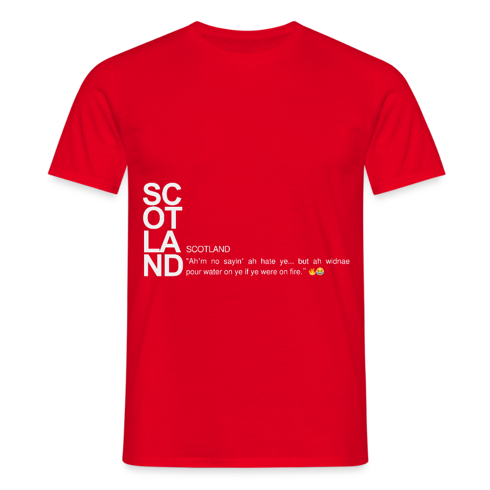 Men's Funny Scotland Tee - red