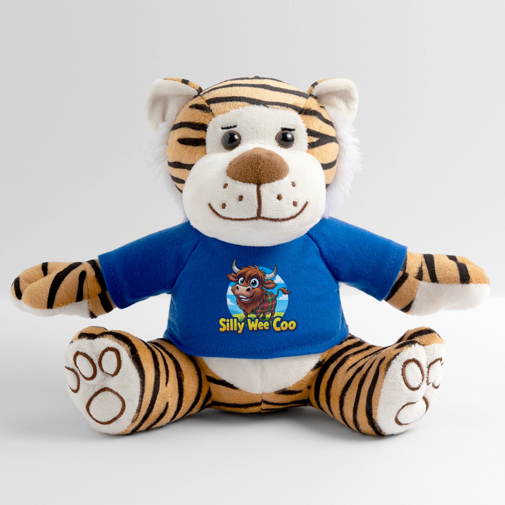 Silly Wee Coo Plush Tiger - royal blue