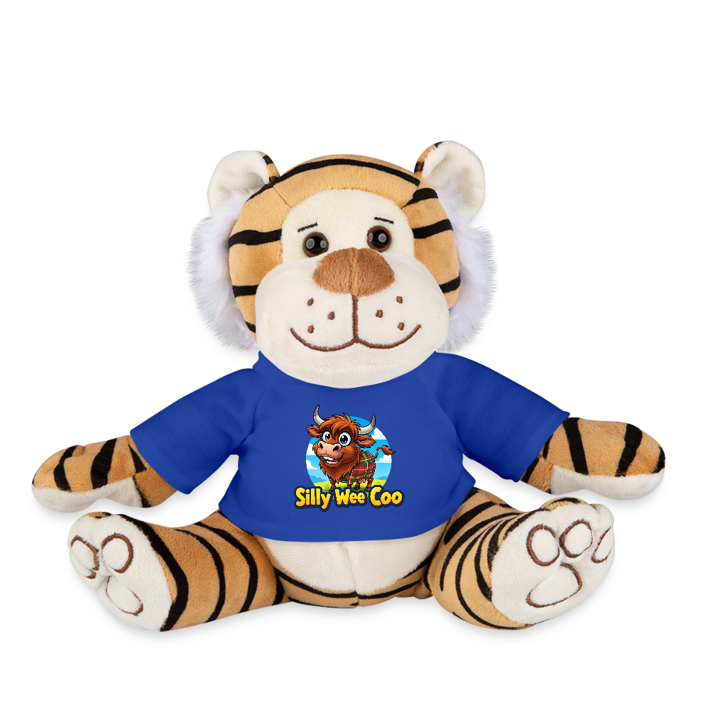 Silly Wee Coo Plush Tiger - royal blue