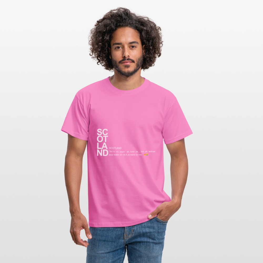 Men's Funny Scotland Tee - pink