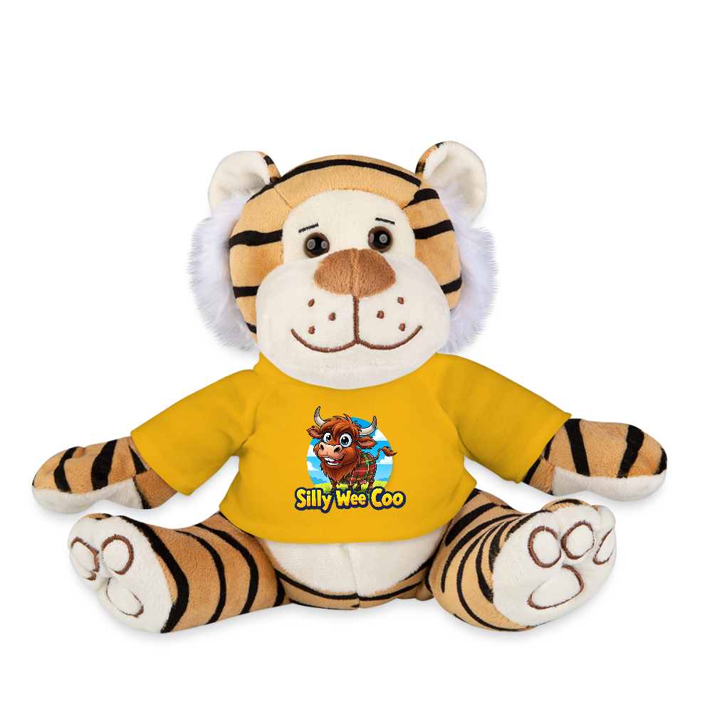 Silly Wee Coo Plush Tiger - sun yellow